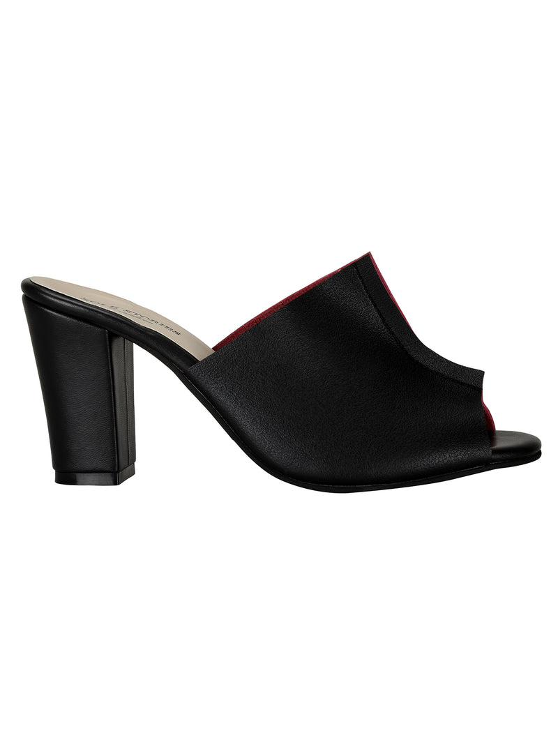 Two Toned Mules | Black