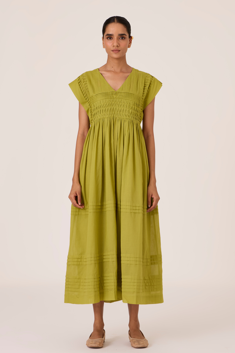 Aelia Citron Pleated Dress