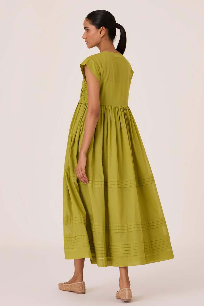 Aelia Citron Pleated Dress