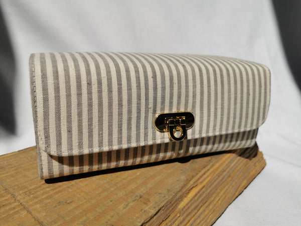 Cuboid Bag | Grey Stripes