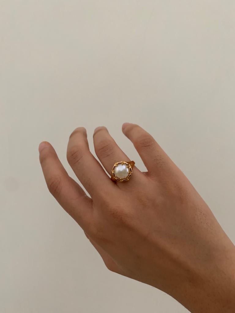 Pearl Bamboo Ring