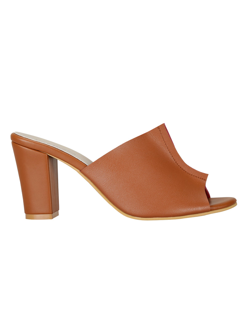 Two Toned Mules | Tan