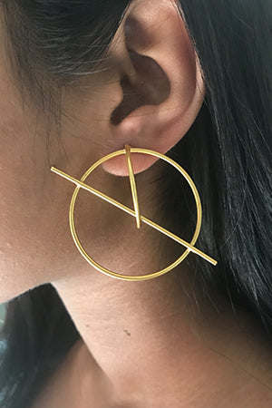Tangent Hoop Earrings
